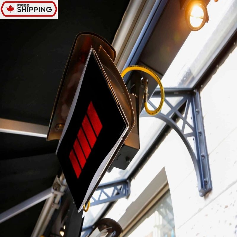 Wall mounted Bromic Platinum 500 gas heater outdoor patio
