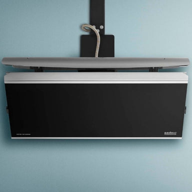 Sleek Black front Platinum Gas Heater with mounting pole