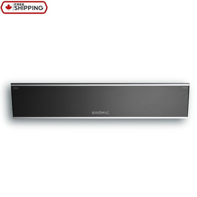 Stunning Bromic Platinum Black Panel electric radiant heater on wall