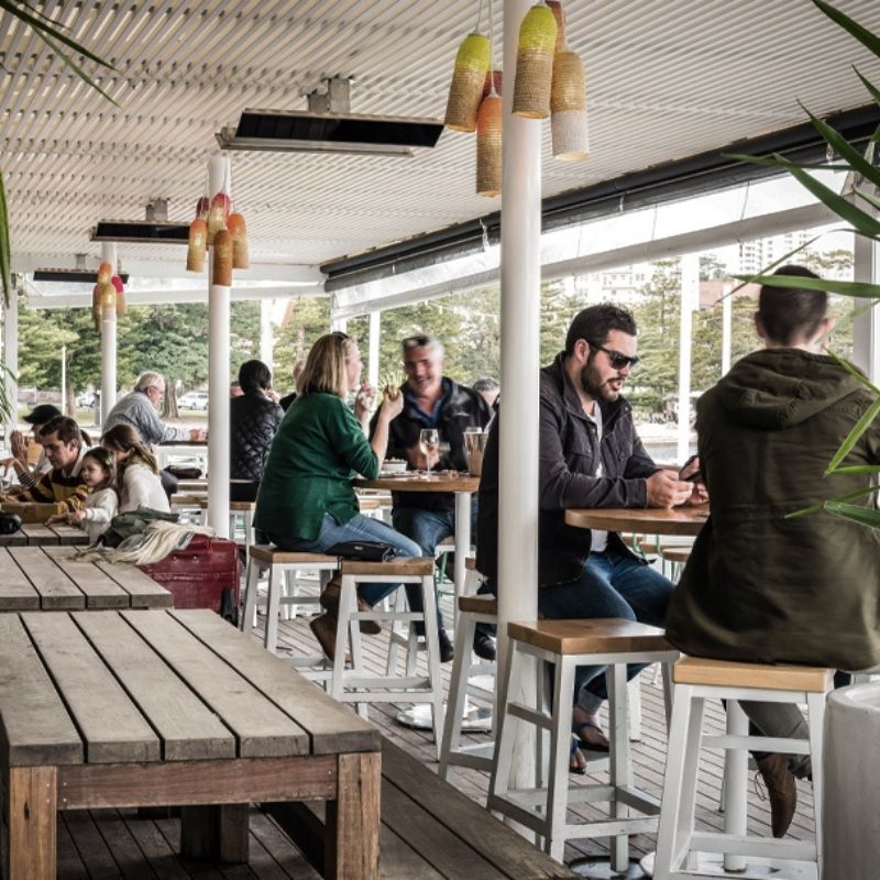 Installed restaurant outdoor setting