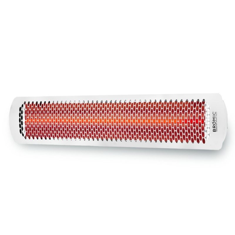 Tungsten Electric Heater, Matte White Colour, Profile View
