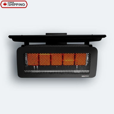 Tungsten Model 500 Gas Fired Radiant Heater, Colour Black with Heat Deflector