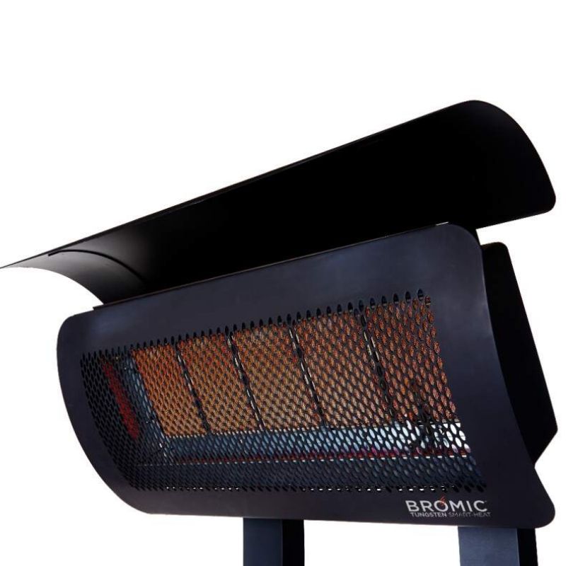 Bromic Tungsten Portable Heater Deflector Profile in Black Close up view