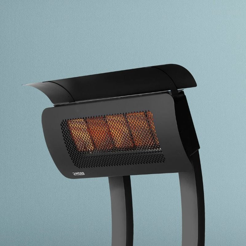 Bromic Tungsten Portable Heater Cover - Front view heater on a light blue background