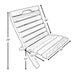 Measurement chart of Camp Chair with dimensions labeled.