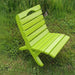 Camp Chair in a grassy outdoor setting - poly luxe - lime green