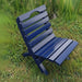 Camp Chair in a grassy outdoor setting - poly luxe - patriot blue