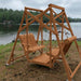 Cedar Classic Garden Swing set with two seats by a lake