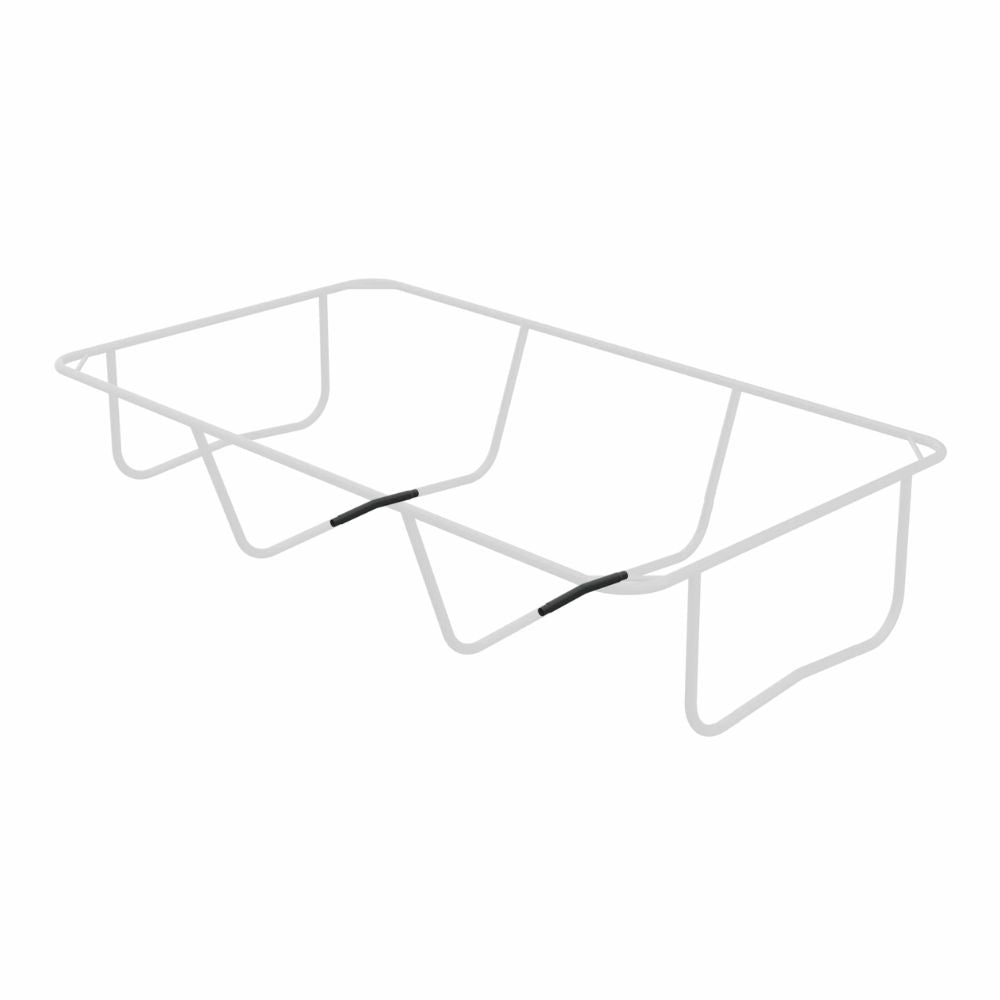 A Rectangular Trampoline with highlighted placements of the mid leg connecting tubes