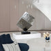 Cubic Geometric Steel Sculpture indoor setting