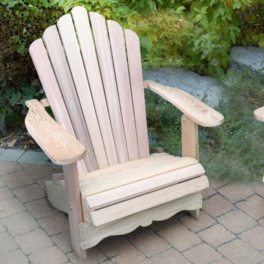Customized Back Royal Adirondack Chair - Clear Cedar Unstained Scallop