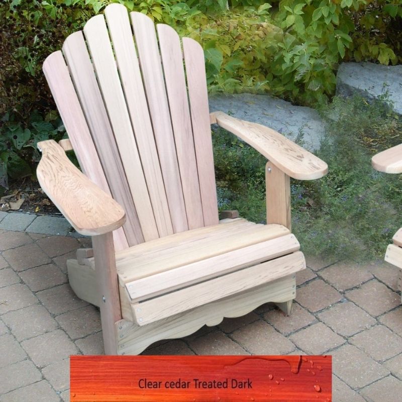Clear Cedar  - Mahogany Glossy - Scallop Back