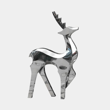 Deer Organic Steel Outdoor Sculpture - Clean background view