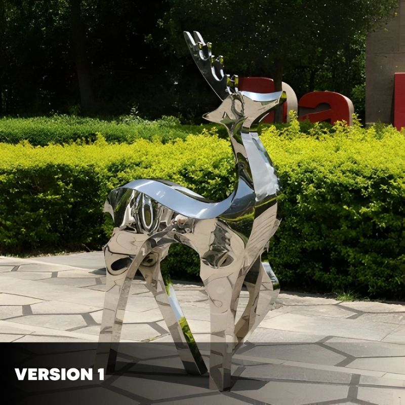 Deer Organic Steel Outdoor Sculpture - Version 1