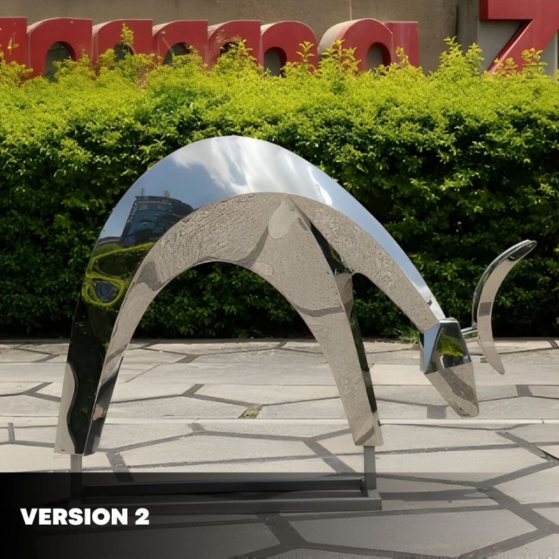 Deer Organic Steel Outdoor Sculpture - Version 2
