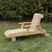 Deluxe Lounge Chair on grass with green bushes in the background - poly luxe - woodgrain birchwood