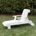 Deluxe Lounge Chair on grass with green bushes in the background - poly luxe - white