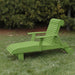 Deluxe Lounge Chair on grass with green bushes in the background - poly luxe - lime green