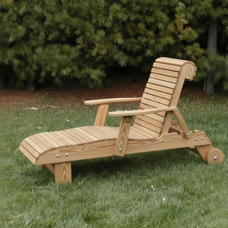 Deluxe Lounge Chair on grass with trees in the background