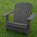  Grand Adirondack Chair (Oversized) on a grassy background - poly luxe - dark grey