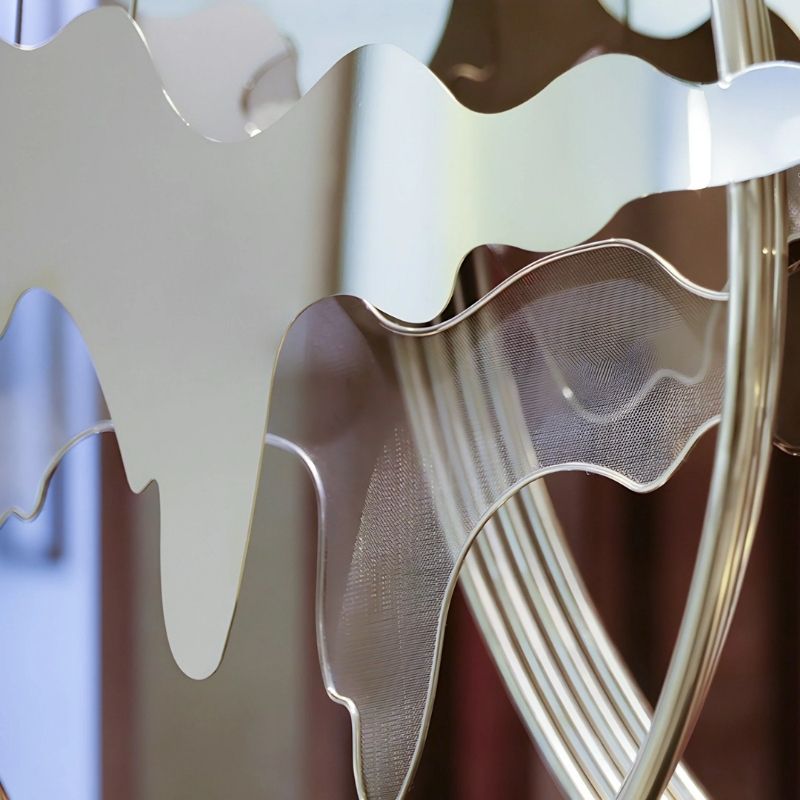 Horizon Silver Abstract Steel Sculpture - 100/135cm