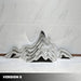 Mountain Range Silver Abstract Steel Sculptures - Version 5 indoor set up