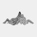 Mountain Range Silver Abstract Steel Sculptures - Version 5 in clean background