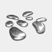 Pebble Organic Outdoor Steel Sculpture in a clean background