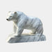 Polar Bear White Marble Outdoor Sculpture in a clean background