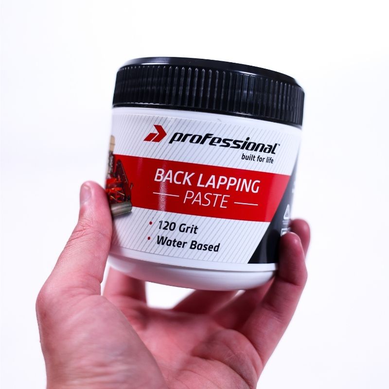 Rolux Backlapping Paste - clean front view on hand