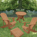 Cedar Royal Patio Set set on grass with a natural background