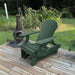 Royal Reclining Glider on a wooden deck with a garden background - poly luxe - turf green