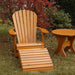 Royal Single Patio Set on grass with trees in the background - clear cedar - golden glossy