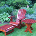 Treated Dark Clear Cedar Royal Single Patio Set, 1 Adirondack Royal Chair, 1 Royal Adirondack Footstool Ottoman and 1 Adirondack 24" Round Table