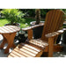 Treated Light Clear Cedar Royal Single Patio Set, 1 Adirondack Royal Chair, 1 Royal Adirondack Footstool Ottoman and 1 Adirondack 24" Round Table
