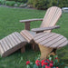 adirondack chair with side table and ottoman