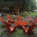 Royal Social Set for 6 set in a garden - knotted cedar - mahogany glossy