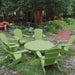 Lime green Royal Social Set for 6 set in a garden