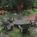 Dark grey Royal Social Set for 6 in a garden