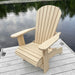 Royal Upright Adirondack Chair, Easiest To Get In And Out Of, Partial Kit (Large) on a dock by a body of water - woodgrain birchwood