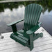 Adirondack chair on a wooden dock by a body of water - poly luxe - turf green