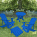 blue adirondack chair patio set