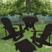 black adirondack chair patio set