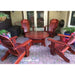 adirondack chairs and coffee table