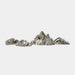 Summit Abstract Steel Mountain Sculpture in a clear background