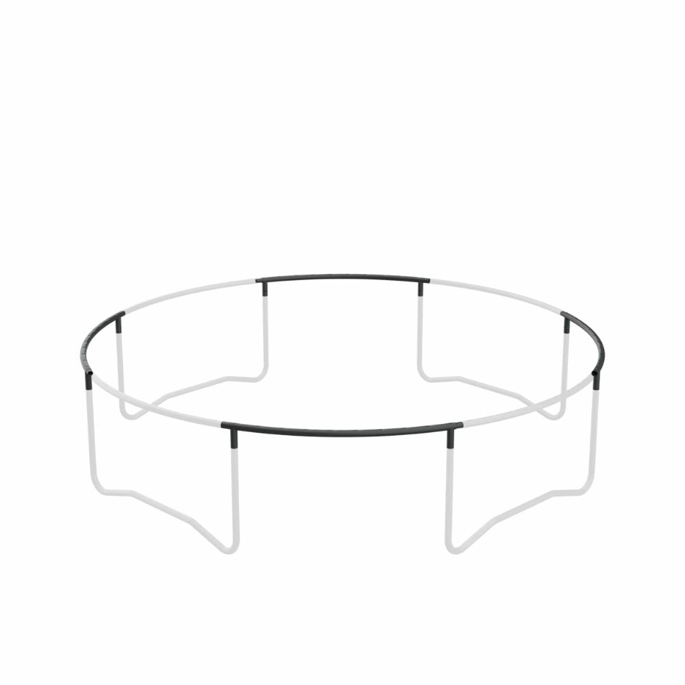 ACON Air Trampoline with Top rail with leg sockets highlighted
