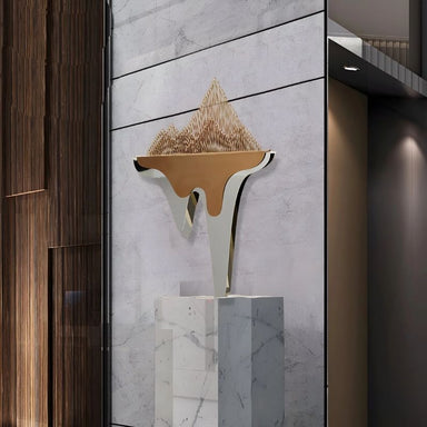 Vista Copper Abstract Steel Sculpture wall mounted