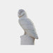Watchful Owl Marble Outdoor Sculpture in clear background