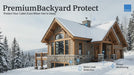 PremiumBackyard Protect Cabin Protection System, Ethernet version — animated preview of sensor monitoring points on a snowy cabin
