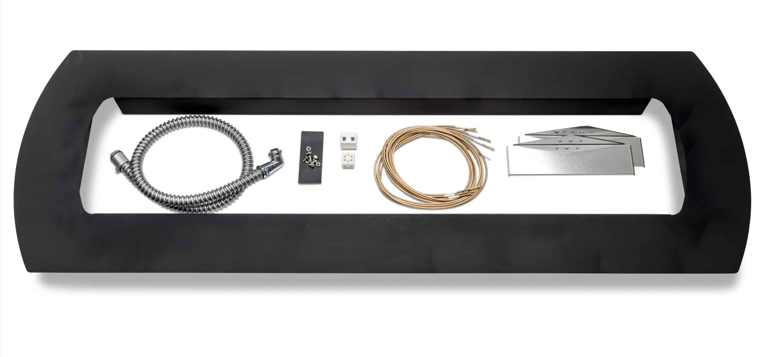 Tungsten Electric Heater Recess Mounting Kit with conduit and fasterners